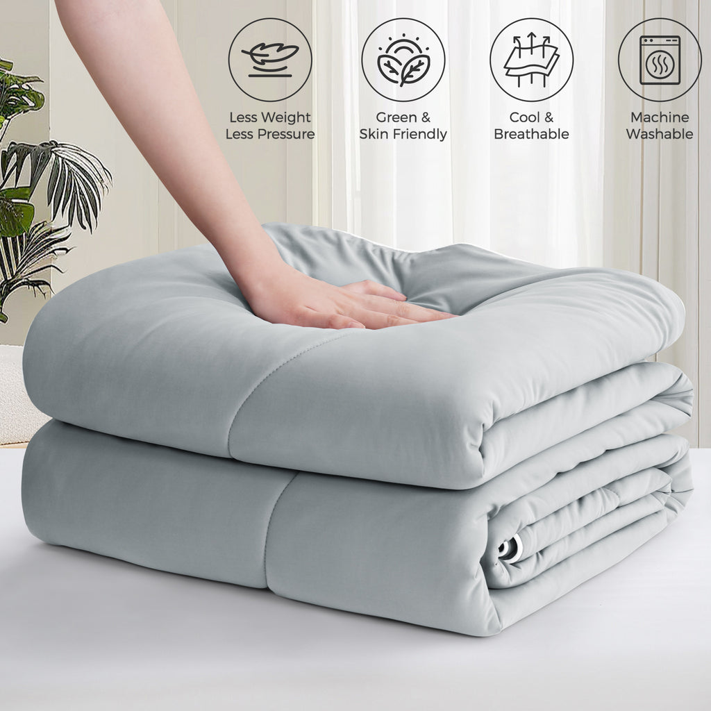 EMONIA Cooling Comforter, Summer Cooling Blanket for Hot Sleepers and Night Sweats, Soft Double-Sided Cool Blankets, All-Season Lightweight Bed Comforter