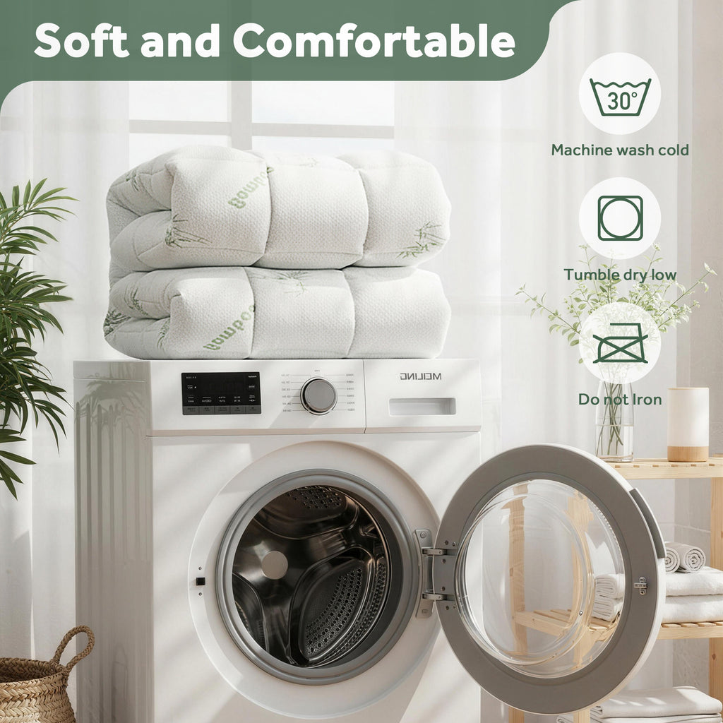 EMONIA Mattress Pad Pillow Top Mattress Cover Breathable Soft Viscose Made from Bamboo Mattress Protector Deep Pocket Fits 8-21 Inches