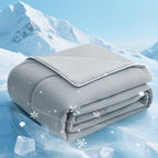 EMONIA Cooling Comforter, Summer Cooling Blanket for Hot Sleepers and Night Sweats, Soft Double-Sided Cool Blankets, All-Season Lightweight Bed Comforter