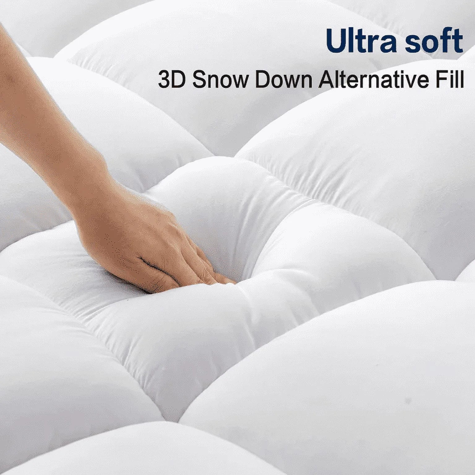 EMONIA 4 Inch Dual Layer Memory Foam Mattress Topper, 2 Inch Cooling Gel Memory Foam Plus 2 Inch 100% 400TC Soft Extra Thick Mattress Pad Pillow Top Cover with 8-21" Deep Pocket for Back Pain