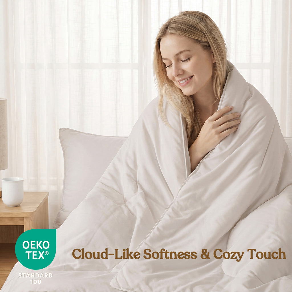 EMONIA 3-Piece Queen Comforter Set,Soft & Cozy Washed Brushed Micro-Poly Down Alternative Bedding Set,Lightweight Fluffy Reversible Bed in a Bag