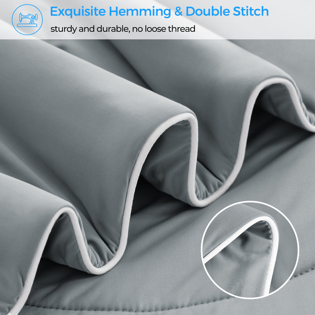 EMONIA Cooling Comforter, Summer Cooling Blanket for Hot Sleepers and Night Sweats, Soft Double-Sided Cool Blankets, All-Season Lightweight Bed Comforter