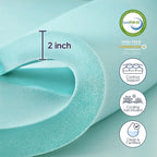 EMONIA 4 Inch Dual Layer Memory Foam Mattress Topper, 2 Inch Cooling Gel Memory Foam Plus 2 Inch 100% 400TC Soft Extra Thick Mattress Pad Pillow Top Cover with 8-21" Deep Pocket for Back Pain