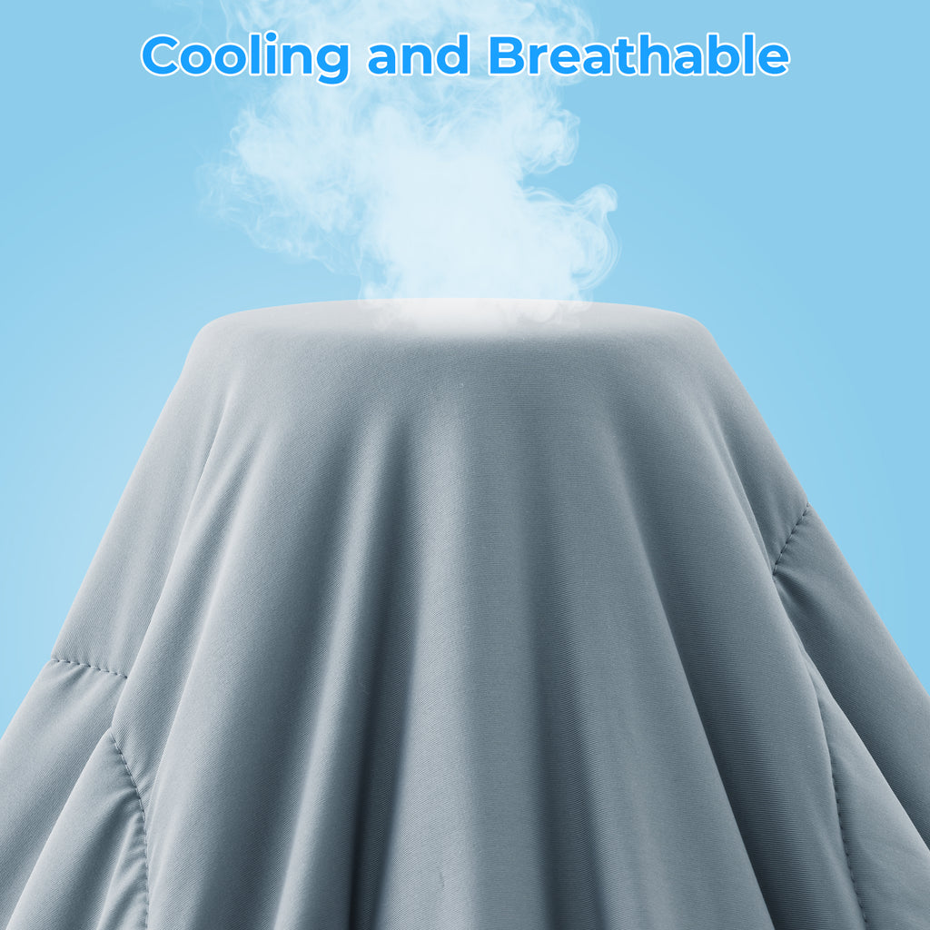EMONIA Cooling Comforter, Summer Cooling Blanket for Hot Sleepers and Night Sweats, Soft Double-Sided Cool Blankets, All-Season Lightweight Bed Comforter