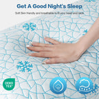 EMONIA Cooling Memory Foam Queen Pillows Set of 2,Adjustable Support & Heat Dissipation Tech for Side,Back,Stomach & Hot Sleepers, OEKO-TEX Certified (30"x20")