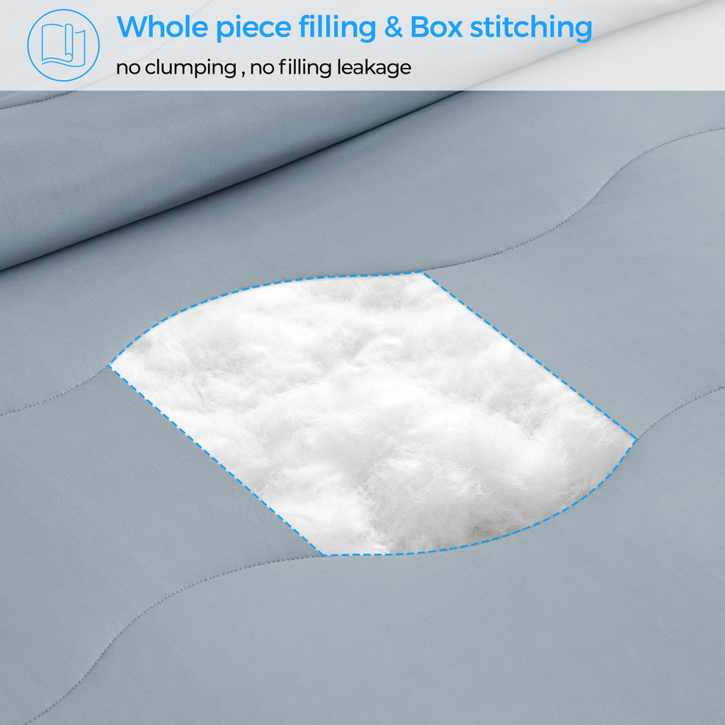 EMONIA Cooling Comforter, Summer Cooling Blanket for Hot Sleepers and Night Sweats, Soft Double-Sided Cool Blankets, All-Season Lightweight Bed Comforter