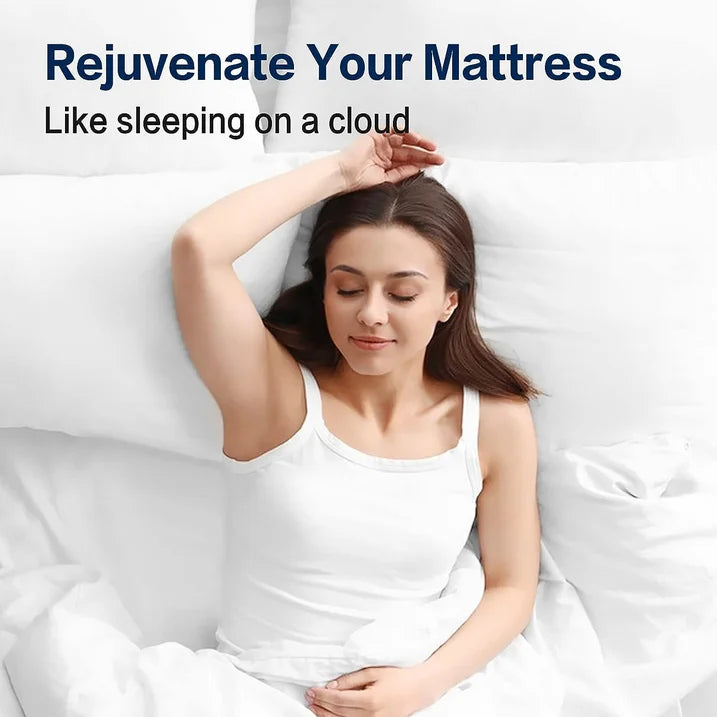 EMONIA 4 Inch Dual Layer Memory Foam Mattress Topper, 2 Inch Cooling Gel Memory Foam Plus 2 Inch 100% 400TC Soft Extra Thick Mattress Pad Pillow Top Cover with 8-21" Deep Pocket for Back Pain