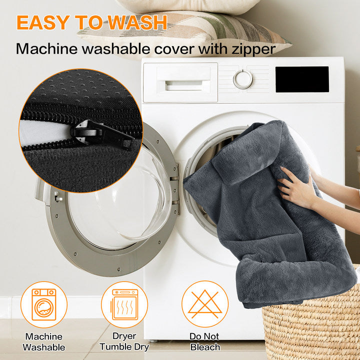 EMONIA Dog Sofa Bed for Small Dogs,Washable Small Sized Orthopedic Dog Bed with Removable Cover,Waterproof Egg-Crate Foam Pet Couch Nonslip Small/Medium/Large Bloster Dog Bed with Sides,Grey
