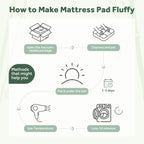 EMONIA Mattress Pad Pillow Top Mattress Cover Breathable Soft Viscose Made from Bamboo Mattress Protector Deep Pocket Fits 8-21 Inches