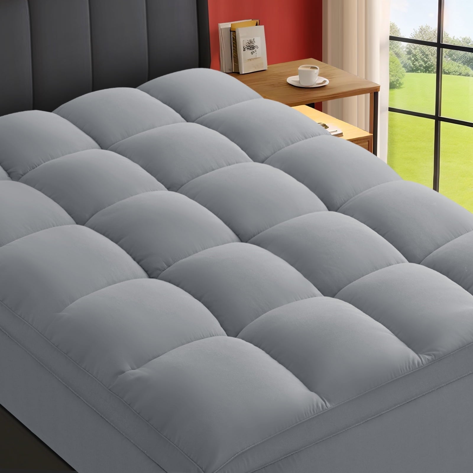 Light Gray Mattress Topper