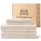 Beige Bed Sheet 4-piece